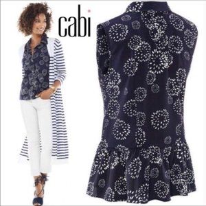 CAbi Dandelion Wish Blouse Button Front Sleeveless